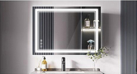 LED حمام آینه هوشمند روشن مربع هوشمند آینه دوش بدون مه