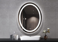 اسپیکر هوشمند حمام هتل دوش کامل LED آینه روشن دیوار معلق مستطیل
