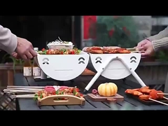 گلدان کباب زغال سنگ تراکنی دودکن گلدان کباب با میز جانبی S / M / XL