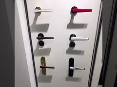 دستگیره درب مدرن آلیاژ روی، دستگیره درب تجاری 58*85 میلی متری طراحی سفارشی برای شما