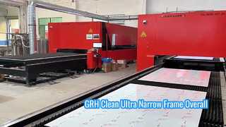 GRH Clean Ultra Narrow Frame کلی اتاق دوش L شکل جانبی متحرک تاشو درب خشک مرطوب جدا