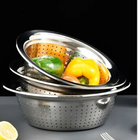 ظروف آشپزخانه فولاد ضد زنگ کاسه سوپ حوضچه سبزیجات و میوه ها 304