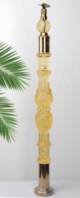 آکریلیک کریستال Baluster شفاف شفاف دستگیره سفارشی اندازه لوکس طلا تزئینی آکریلیک Stai