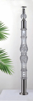 آکریلیک کریستال Baluster شفاف شفاف دستگیره سفارشی اندازه لوکس طلا تزئینی آکریلیک Stai