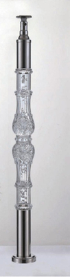 آکریلیک کریستال Baluster شفاف شفاف دستگیره سفارشی اندازه لوکس طلا تزئینی آکریلیک Stai