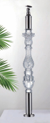 آکریلیک کریستال Baluster شفاف شفاف دستگیره سفارشی اندازه لوکس طلا تزئینی آکریلیک Stai