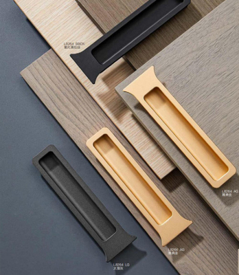 فروش داغ بزرگ آلیاژ روی سیاه صنعتی پنهان کابینت Recessed دستگیره برای جعبه ابزار