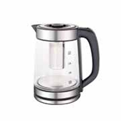 1.8L شیشه گرم کتری الکتریکی با نور آبی جوش به طور خودکار عملکرد برق خاموش