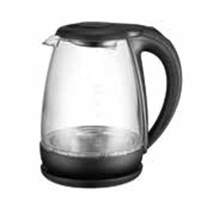 1.8L شیشه گرم کتری الکتریکی با نور آبی جوش به طور خودکار عملکرد برق خاموش