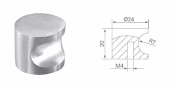 فولاد ضد زنگ 304 دکمه توپ برای مبلمان کابینت درب کشو 25mm 30mm گل رز جداگانه آشپزخانه اتاق خواب لباسشویی هتل اتاق نشیمن