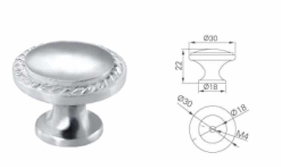 فولاد ضد زنگ 304 دکمه توپ برای مبلمان کابینت درب کشو 25mm 30mm گل رز جداگانه آشپزخانه اتاق خواب لباسشویی هتل اتاق نشیمن