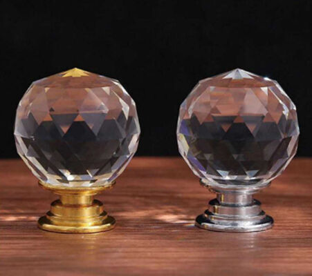 Modern Style Crystal Cabinet Handles Zinc Ball Knobs for Wardrobe Drawer Kitchen & Bathroom Dresser Decorative Crystals