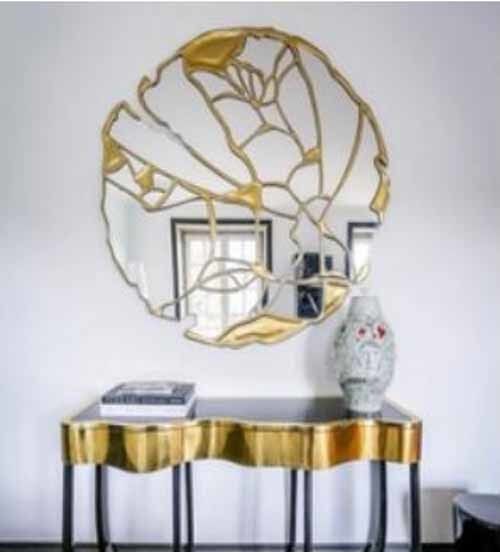 Durable Reusable Adjustable Aluminum Mirror Convenient Irregular Shape Home and Hotel Decor