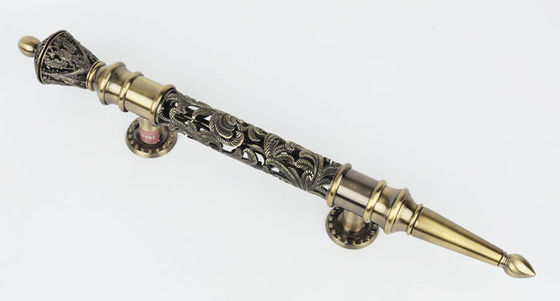 دستگیره‌های کششی سخت‌افزاری درب‌های قدیمی آشپزخانه، کمد بیرونی، الگوی روباز گلدار 24K