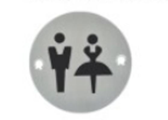 زنان و مردان توالت تصویر درب حمام علامت در آکریلیک سفارشی