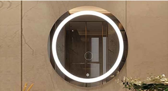 Modern High-End LED Bathroom Mirror with Durable Touch Screen for Bedroom Makeup & Hair Styling Salon Bath Mirror