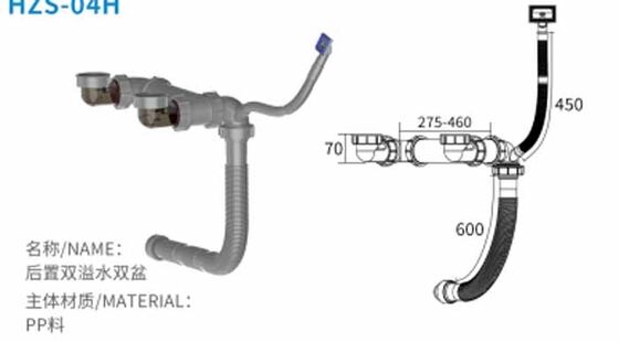 آبچکان سینک تک لگن کارخانه‌ای با فیلترهای سبدی صرفه‌جویی در فضا و پشتیبانی از سفارشی‌سازی، کیت تخلیه برای سینک آشپزخانه