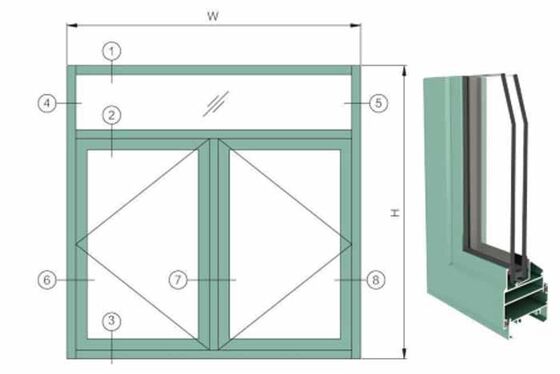 استانداردهای استرالیا خانه کانتینر ملبورن پنجره های شیشه ای دوگانه آلومینیوم پنجره های کشویی