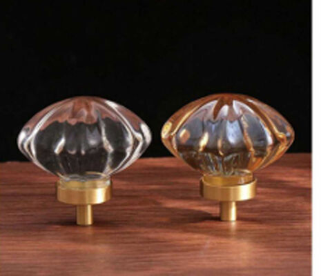 30mm عرض مدرن ساده شیشه کریستال دستگیره گلدان پوشک دستگیره آبمیوه سخت افزار کمد دکمه کشو