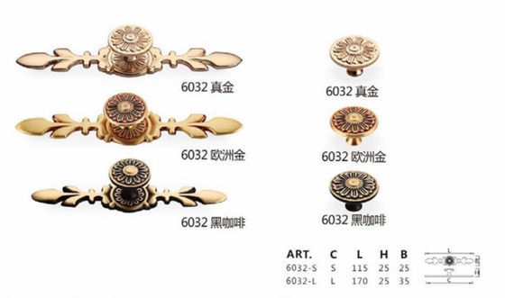 دستگیره های سخت افزاری آشپزخانه برنجی مدرن لوکس برای کابینت